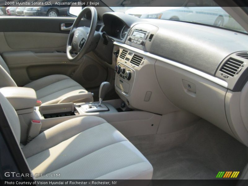 Aquamarine Blue / Beige 2008 Hyundai Sonata GLS