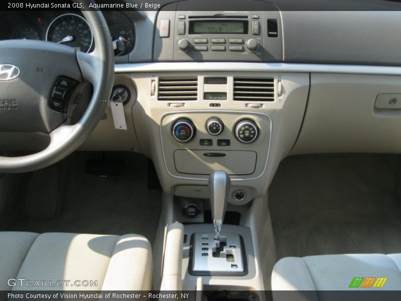 Aquamarine Blue / Beige 2008 Hyundai Sonata GLS