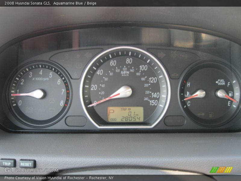 Aquamarine Blue / Beige 2008 Hyundai Sonata GLS