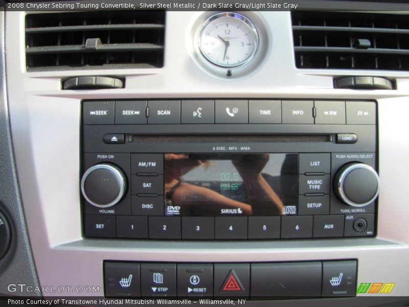 Controls of 2008 Sebring Touring Convertible