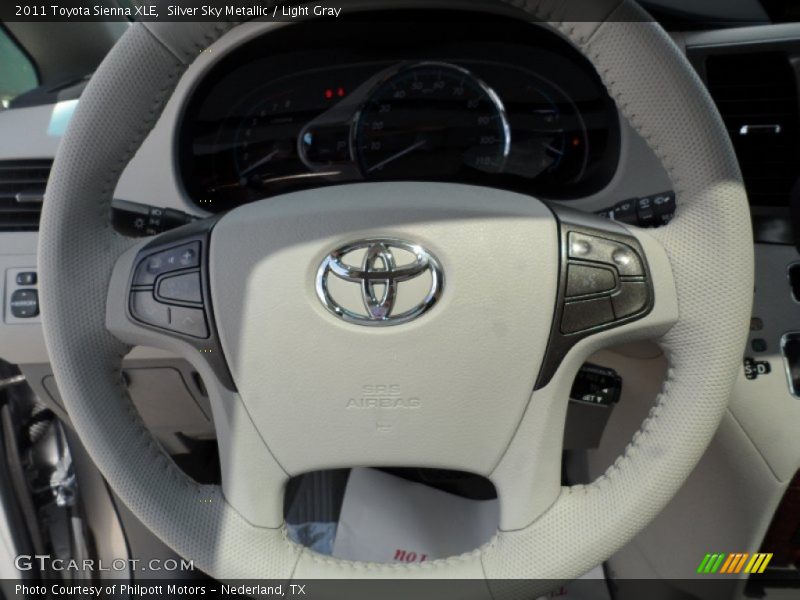 Silver Sky Metallic / Light Gray 2011 Toyota Sienna XLE