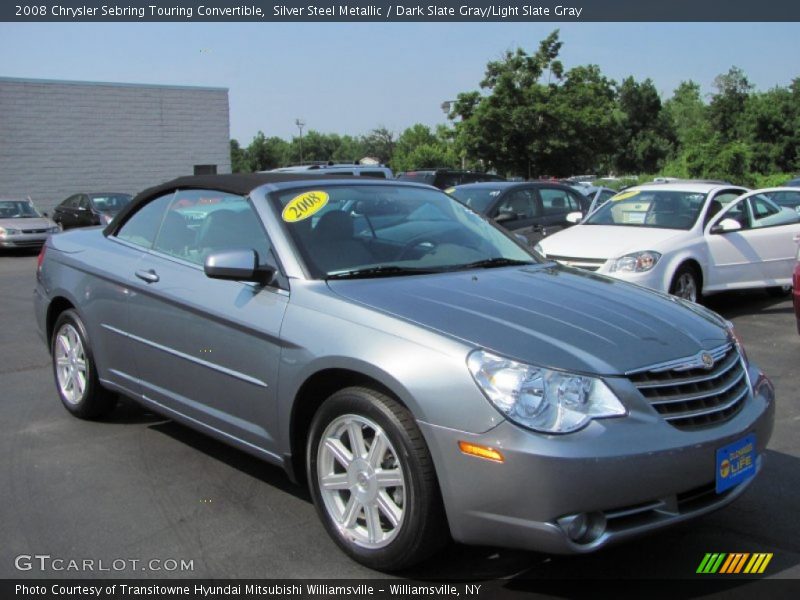 Silver Steel Metallic / Dark Slate Gray/Light Slate Gray 2008 Chrysler Sebring Touring Convertible