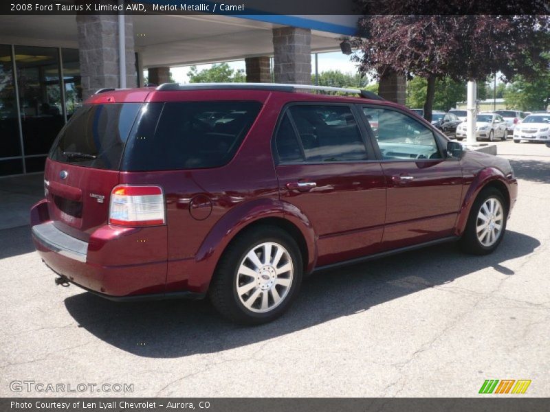 Merlot Metallic / Camel 2008 Ford Taurus X Limited AWD
