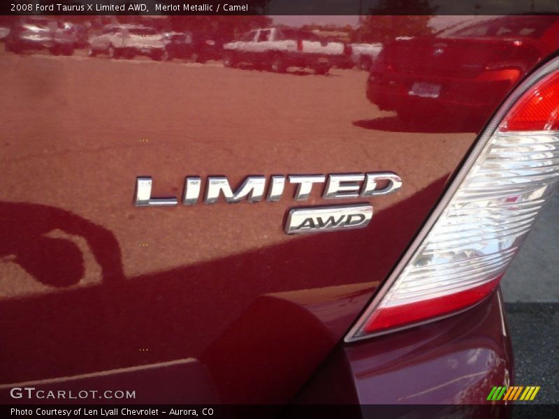 Merlot Metallic / Camel 2008 Ford Taurus X Limited AWD