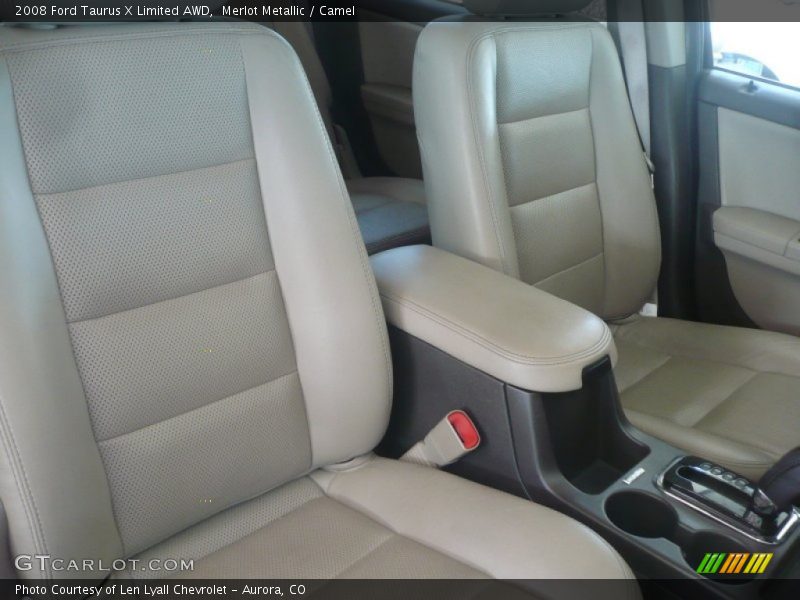 Merlot Metallic / Camel 2008 Ford Taurus X Limited AWD