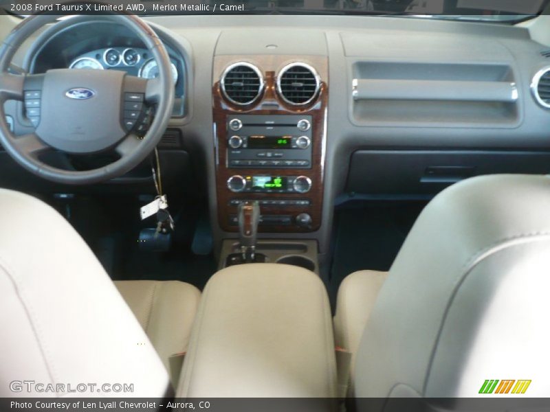 Merlot Metallic / Camel 2008 Ford Taurus X Limited AWD