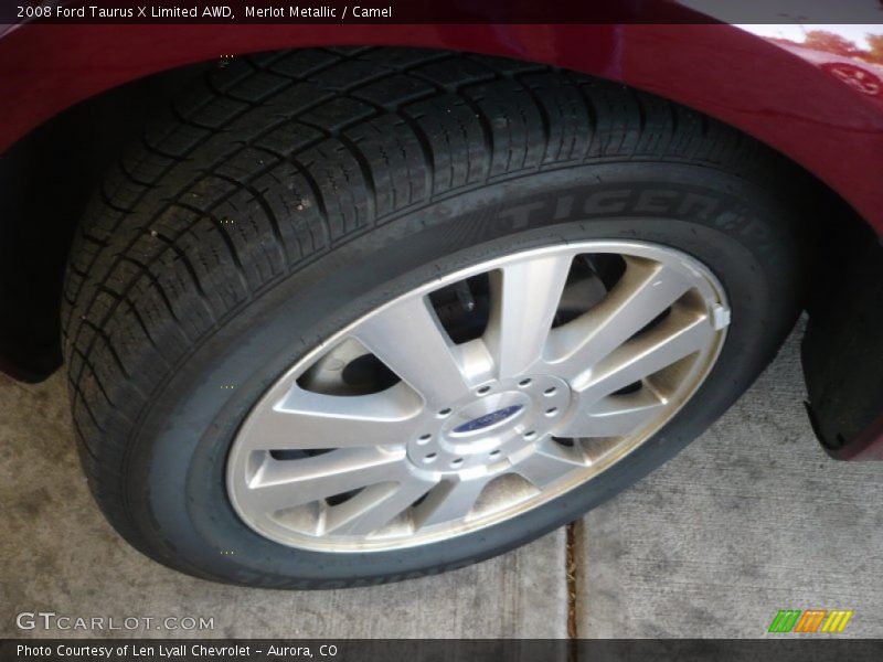 Merlot Metallic / Camel 2008 Ford Taurus X Limited AWD