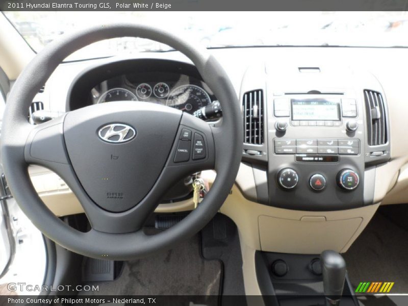 Polar White / Beige 2011 Hyundai Elantra Touring GLS