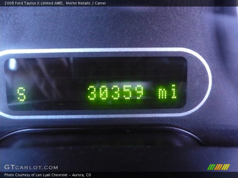 Merlot Metallic / Camel 2008 Ford Taurus X Limited AWD