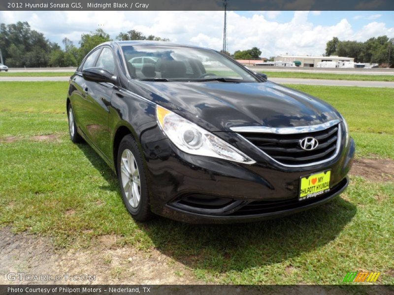 Midnight Black / Gray 2012 Hyundai Sonata GLS