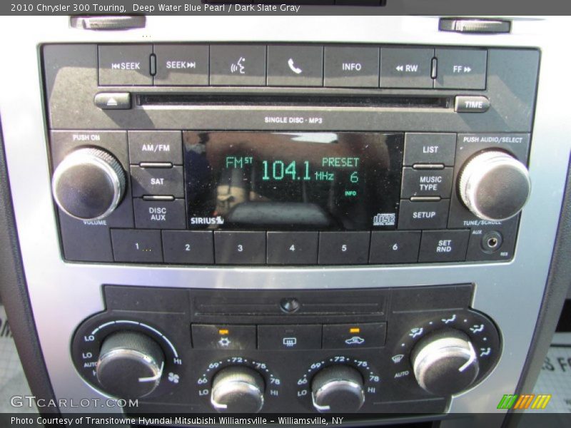 Deep Water Blue Pearl / Dark Slate Gray 2010 Chrysler 300 Touring