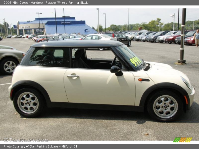 Pepper White / Panther Black 2003 Mini Cooper Hardtop