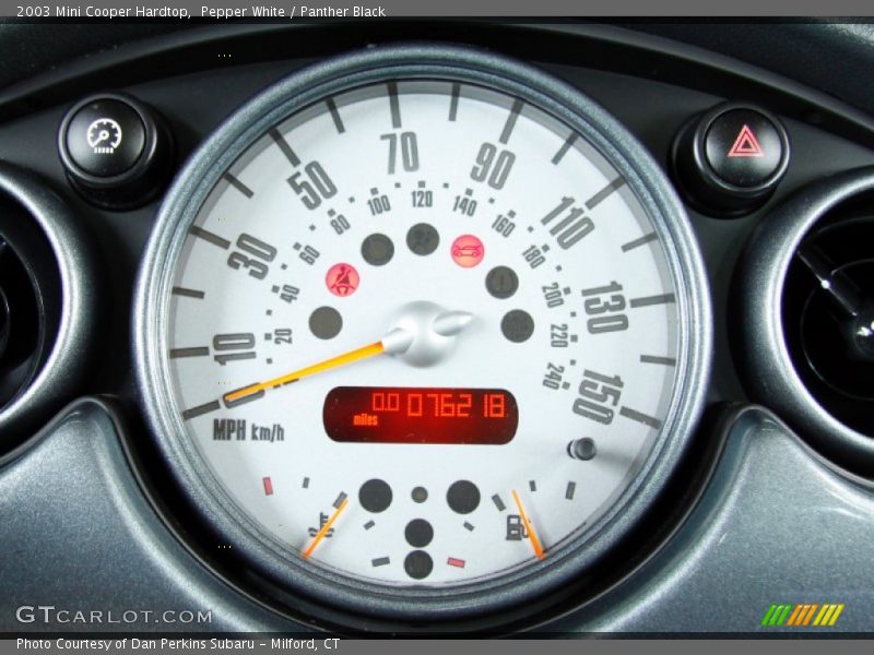 Pepper White / Panther Black 2003 Mini Cooper Hardtop