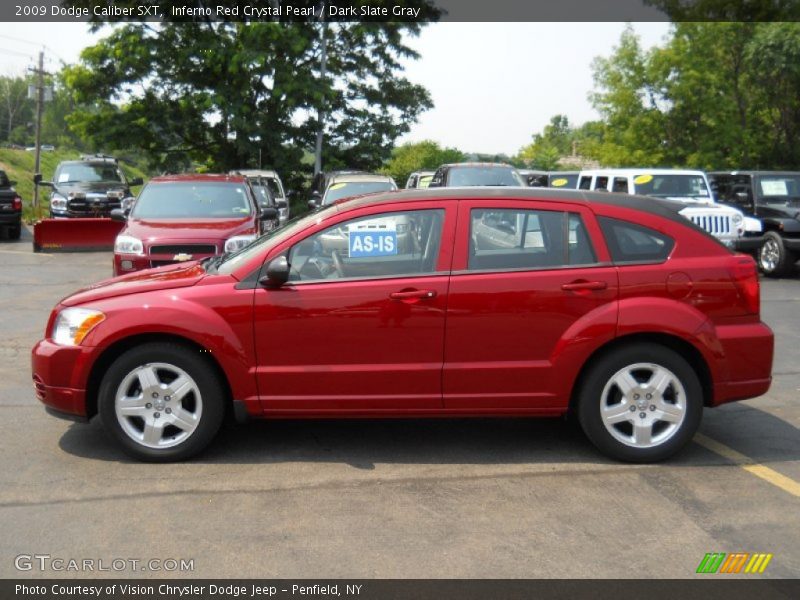 Inferno Red Crystal Pearl / Dark Slate Gray 2009 Dodge Caliber SXT