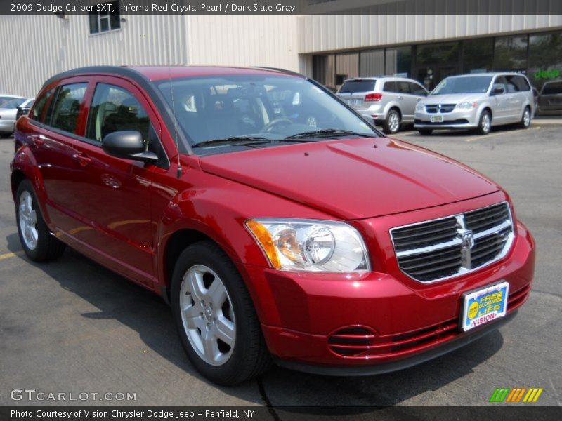 Inferno Red Crystal Pearl / Dark Slate Gray 2009 Dodge Caliber SXT