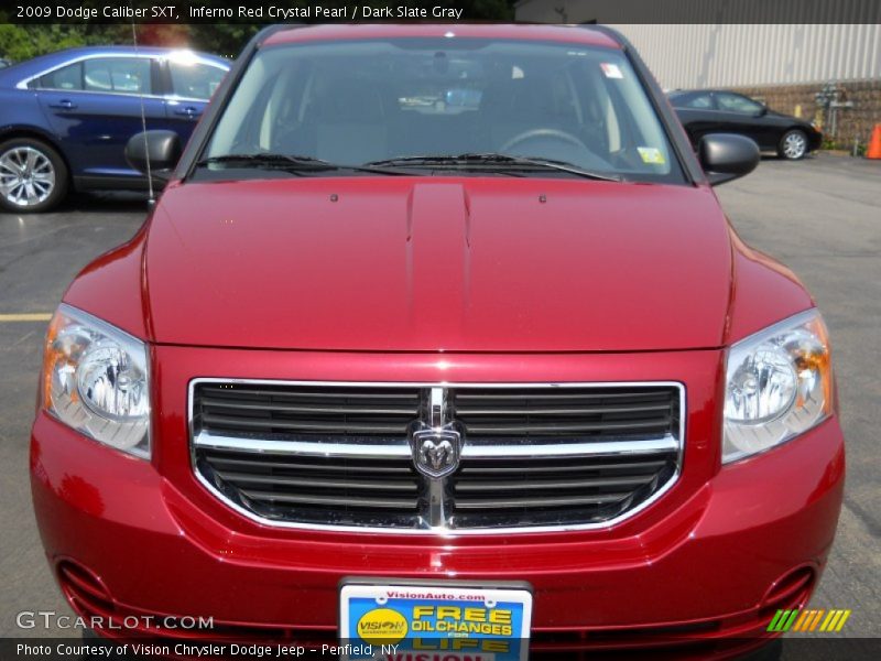 Inferno Red Crystal Pearl / Dark Slate Gray 2009 Dodge Caliber SXT