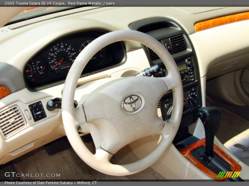 Red Flame Metallic / Ivory 2003 Toyota Solara SE V6 Coupe