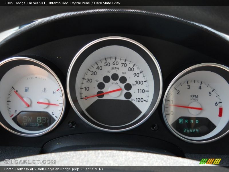 Inferno Red Crystal Pearl / Dark Slate Gray 2009 Dodge Caliber SXT