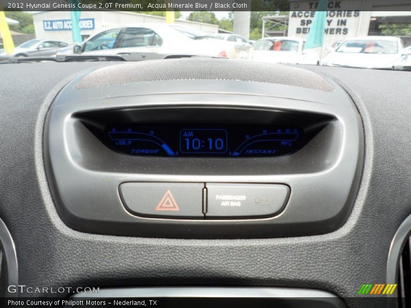 Acqua Minerale Blue / Black Cloth 2012 Hyundai Genesis Coupe 2.0T Premium