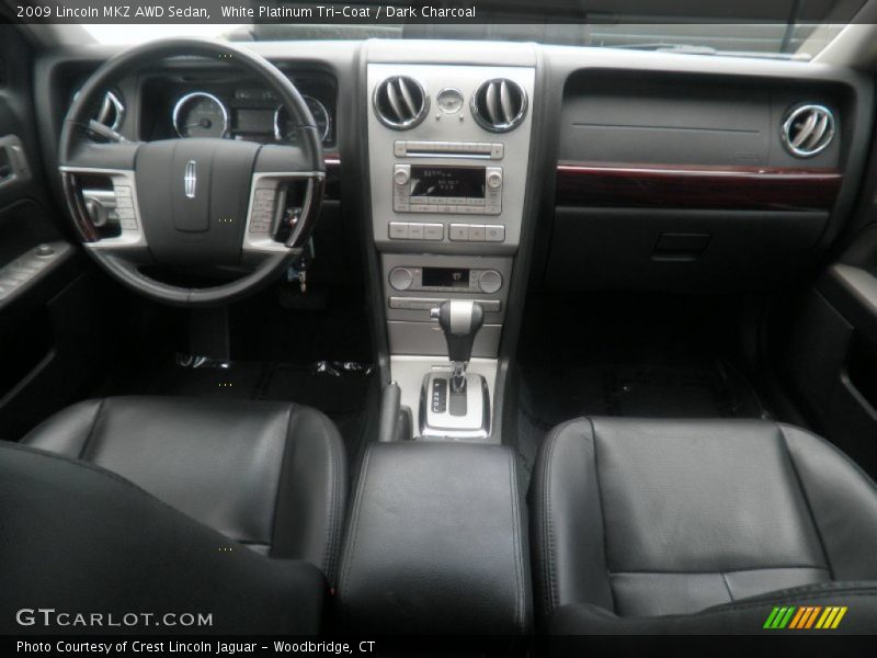 White Platinum Tri-Coat / Dark Charcoal 2009 Lincoln MKZ AWD Sedan