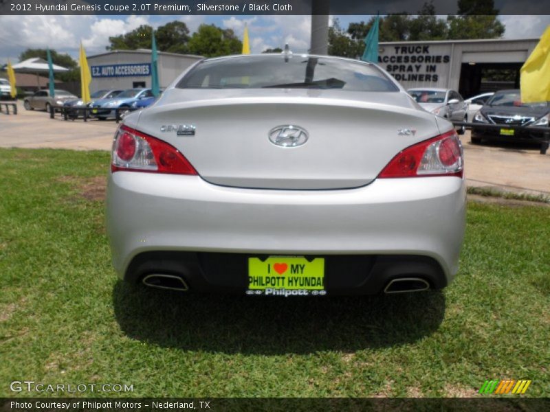 Silverstone / Black Cloth 2012 Hyundai Genesis Coupe 2.0T Premium