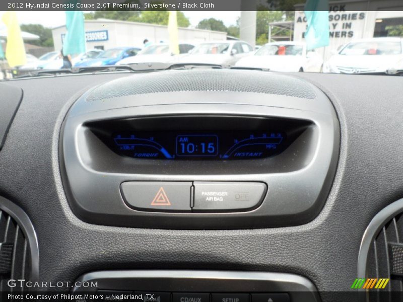 Silverstone / Black Cloth 2012 Hyundai Genesis Coupe 2.0T Premium