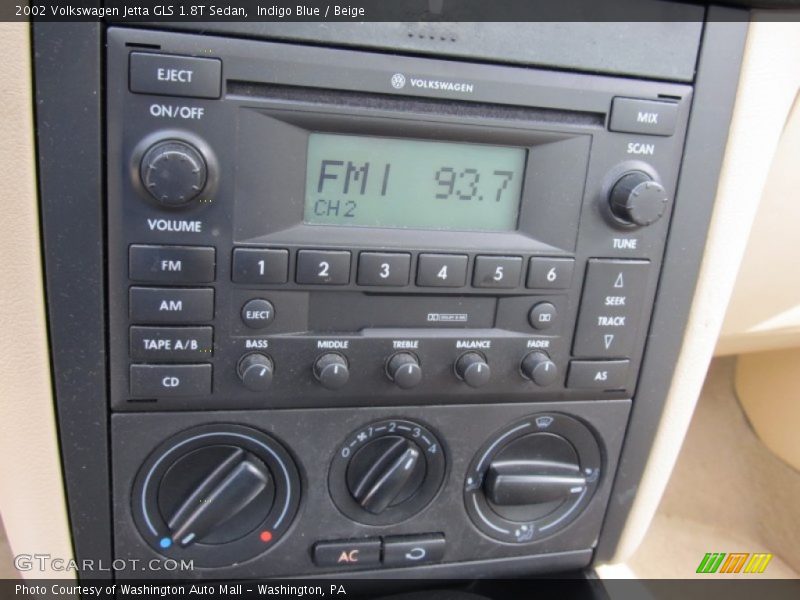 Indigo Blue / Beige 2002 Volkswagen Jetta GLS 1.8T Sedan