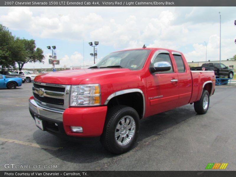 Victory Red / Light Cashmere/Ebony Black 2007 Chevrolet Silverado 1500 LTZ Extended Cab 4x4