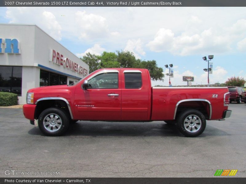 Victory Red / Light Cashmere/Ebony Black 2007 Chevrolet Silverado 1500 LTZ Extended Cab 4x4