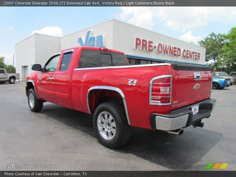 Victory Red / Light Cashmere/Ebony Black 2007 Chevrolet Silverado 1500 LTZ Extended Cab 4x4