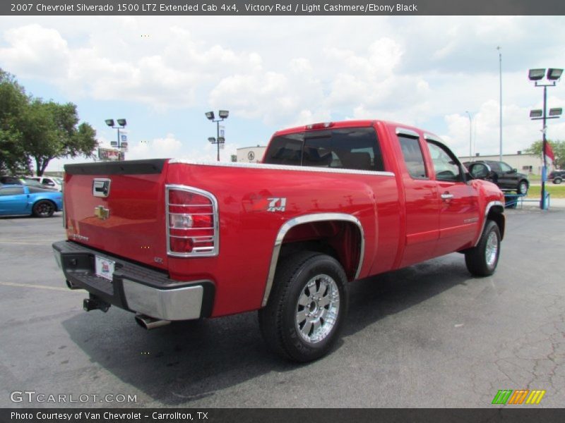Victory Red / Light Cashmere/Ebony Black 2007 Chevrolet Silverado 1500 LTZ Extended Cab 4x4