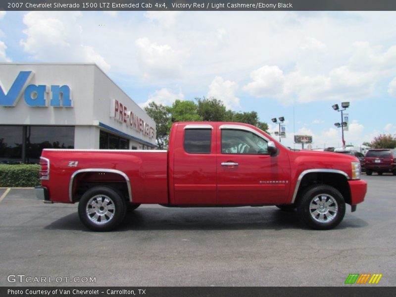 Victory Red / Light Cashmere/Ebony Black 2007 Chevrolet Silverado 1500 LTZ Extended Cab 4x4