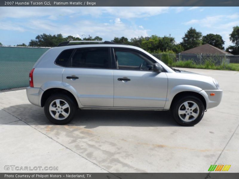 Platinum Metallic / Beige 2007 Hyundai Tucson GLS