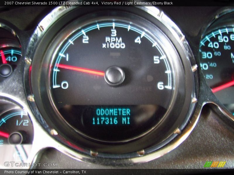 Victory Red / Light Cashmere/Ebony Black 2007 Chevrolet Silverado 1500 LTZ Extended Cab 4x4