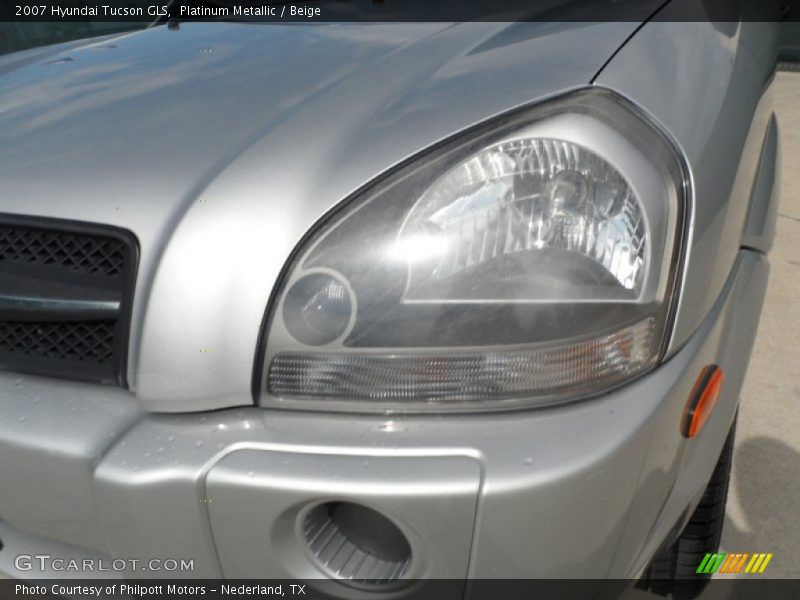 Platinum Metallic / Beige 2007 Hyundai Tucson GLS