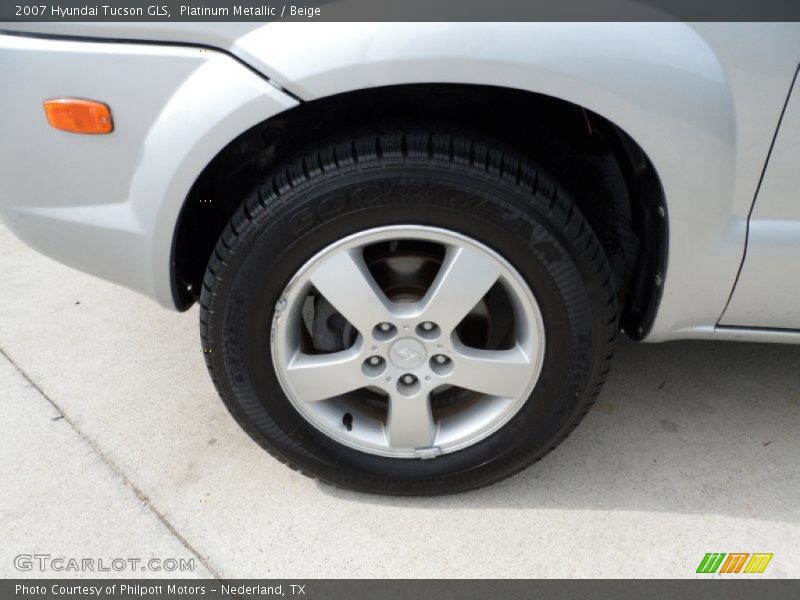 Platinum Metallic / Beige 2007 Hyundai Tucson GLS