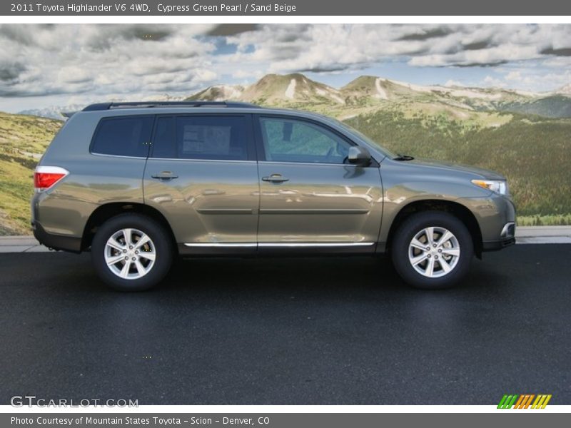 Cypress Green Pearl / Sand Beige 2011 Toyota Highlander V6 4WD