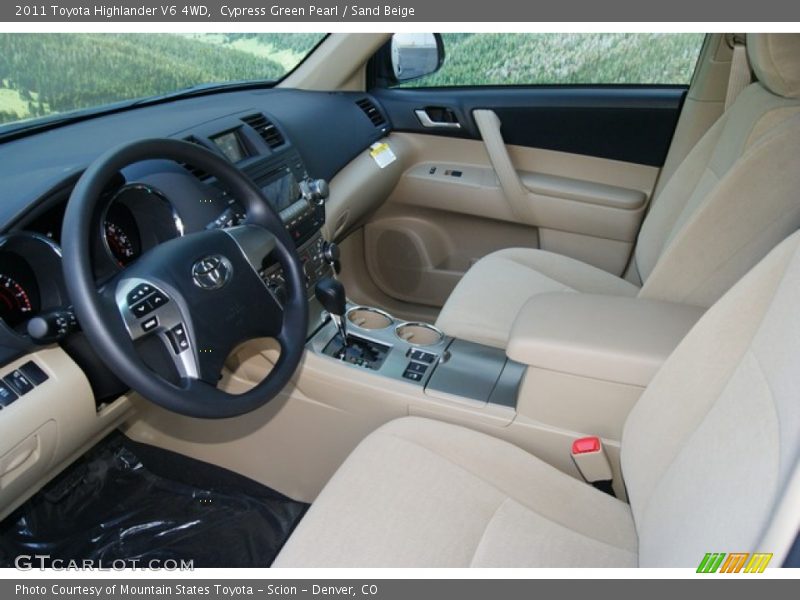 Cypress Green Pearl / Sand Beige 2011 Toyota Highlander V6 4WD