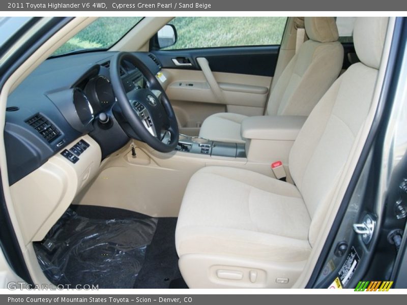 Cypress Green Pearl / Sand Beige 2011 Toyota Highlander V6 4WD
