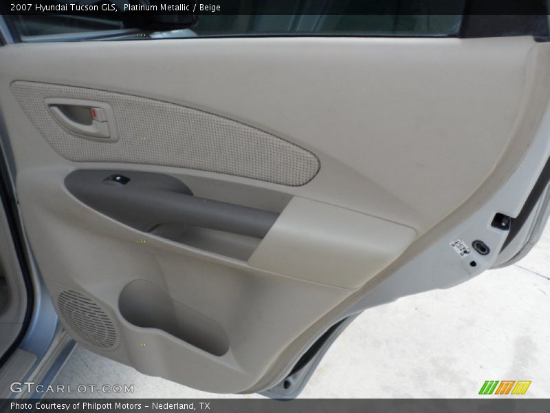 Platinum Metallic / Beige 2007 Hyundai Tucson GLS