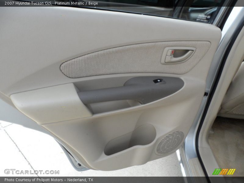 Platinum Metallic / Beige 2007 Hyundai Tucson GLS