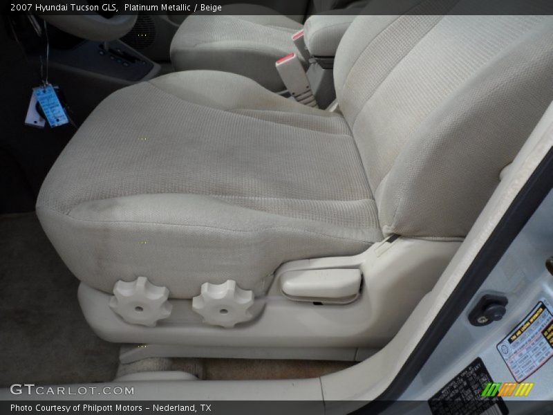 Platinum Metallic / Beige 2007 Hyundai Tucson GLS