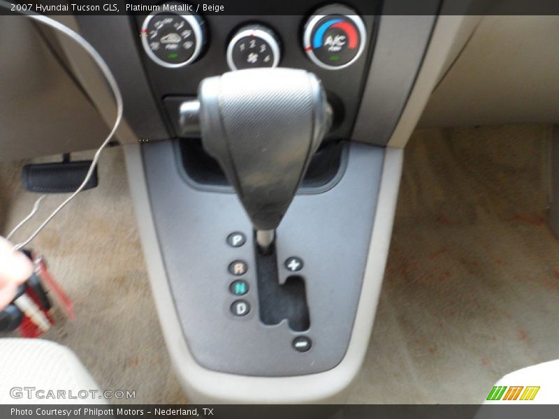 Platinum Metallic / Beige 2007 Hyundai Tucson GLS