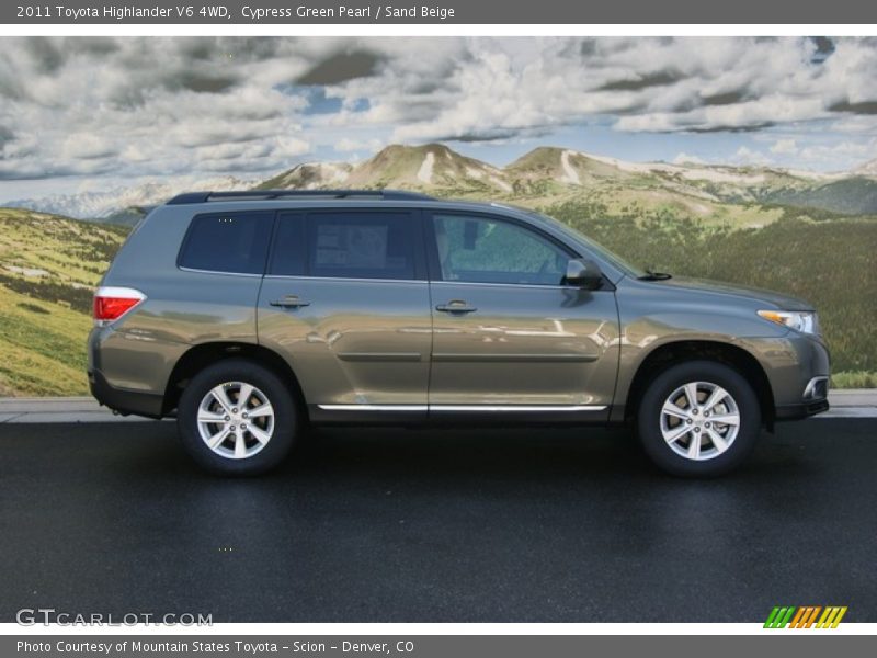Cypress Green Pearl / Sand Beige 2011 Toyota Highlander V6 4WD