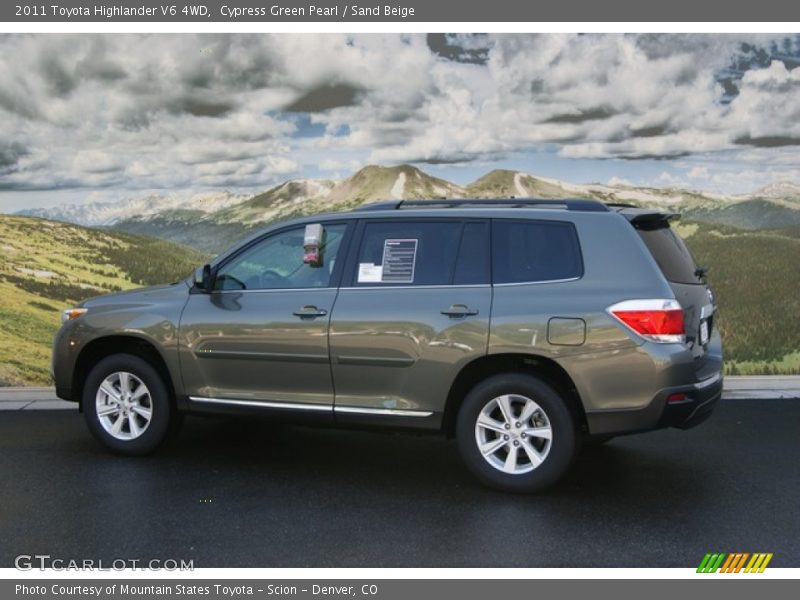 Cypress Green Pearl / Sand Beige 2011 Toyota Highlander V6 4WD