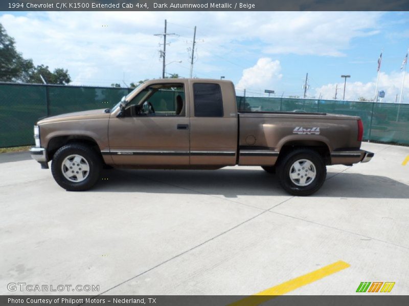 Dark Autumnwood Metallic / Beige 1994 Chevrolet C/K K1500 Extended Cab 4x4