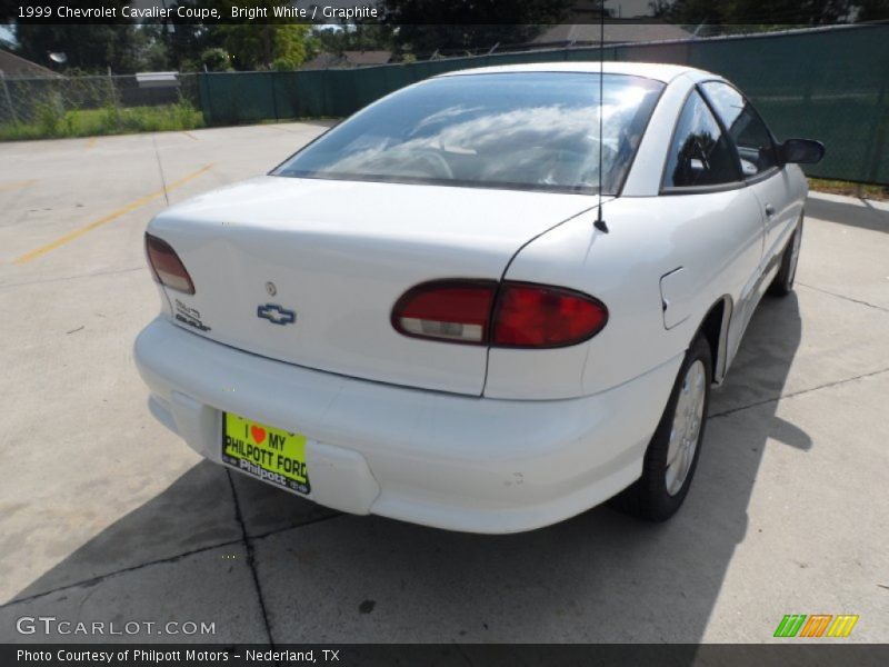 Bright White / Graphite 1999 Chevrolet Cavalier Coupe