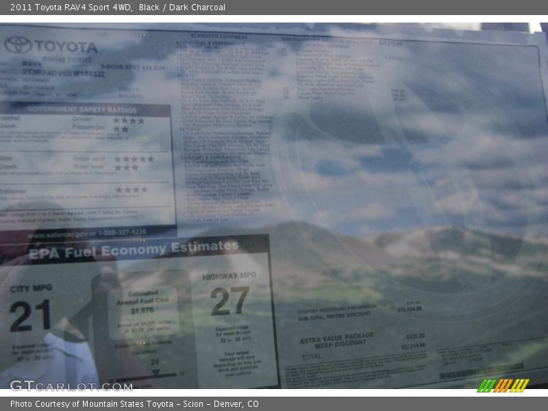 Black / Dark Charcoal 2011 Toyota RAV4 Sport 4WD