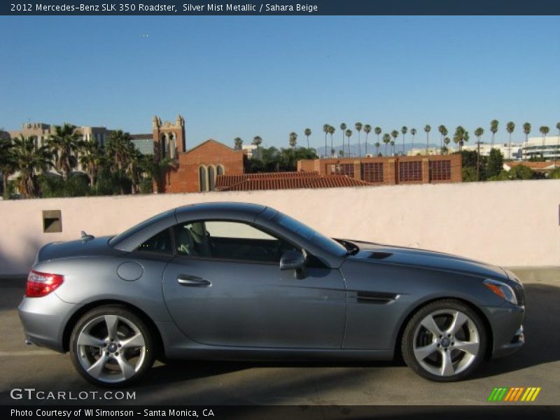 Silver Mist Metallic / Sahara Beige 2012 Mercedes-Benz SLK 350 Roadster