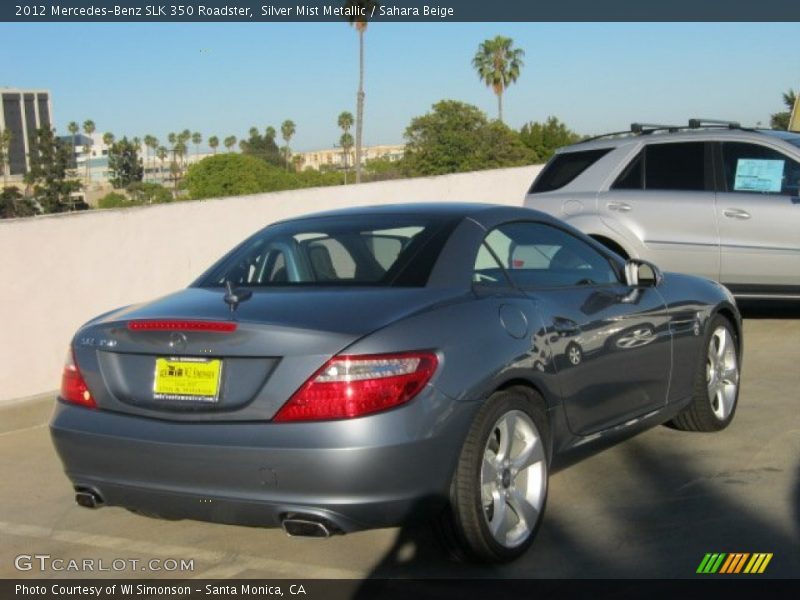 Silver Mist Metallic / Sahara Beige 2012 Mercedes-Benz SLK 350 Roadster